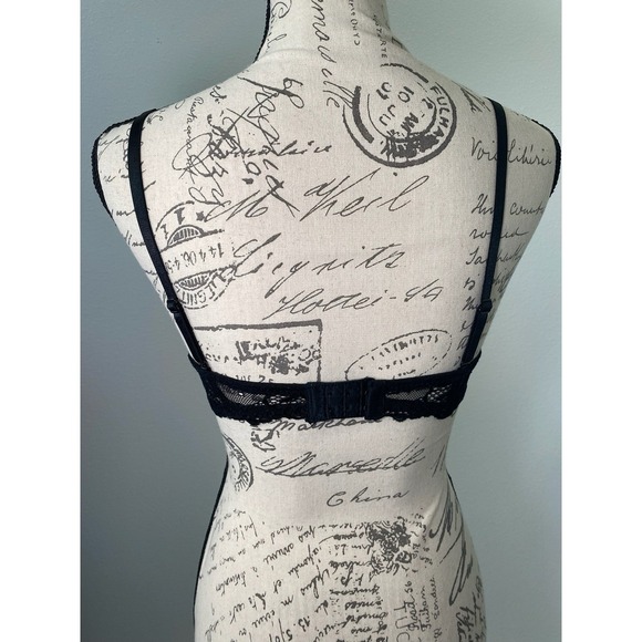 Women's Rene Rofe Push Up Black Lace Underwire Bra #B21865H3 34C New No Tags - Picture 5 of 11